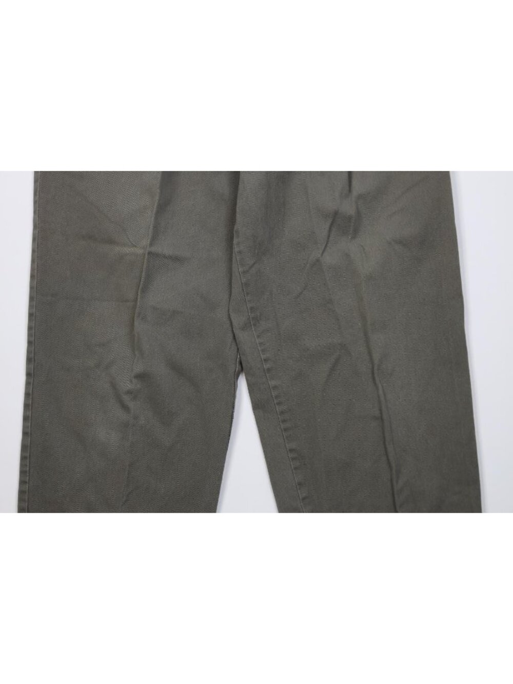 Vtg 90s Streetwear Mens 34x29 Faded Relaxed Fit Pleated Chino Pants Green Cotton - Picture 3 of 13
